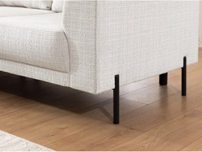 Beżowy narożnik z tkaniny szenilowej (lewostronny/w kształcie litery L) Mauris – Ropez