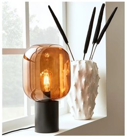 Szklana lampa stołowa Markslöjd Brooklyn, wys. 43,5 cm