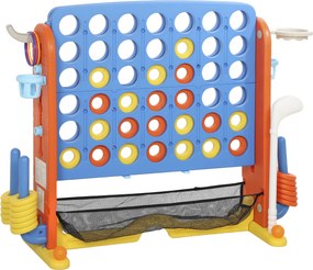 AIYAPLAY Zestaw 4 w 1, Cztery w rzędzie, regulowana wysokość, siatkowa kieszeń, plastik, kolorowy