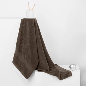 Brązowy bawełniany ręcznik frotte 30x50 cm Marina – DecoKing