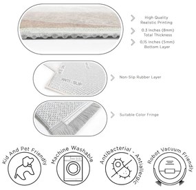 Kremowy dywan odpowiedni do prania 120x180 cm Komodo Beach – Mila Home