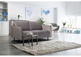 Szara aksamitna sofa 138 cm Juli – Ropez