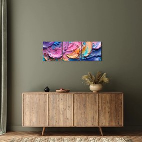 Obraz - Malarstwo olejne (z zegarem) (90x30 cm)