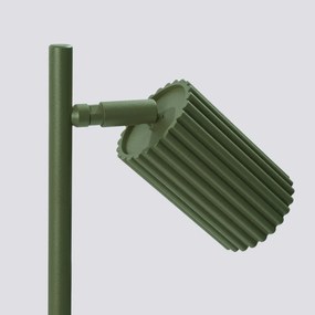 Lampa biurkowa KARBON zielona oliwka ryflowana SOLLUX  LIGHTING