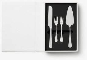 Widelczyki deserowe w biało-srebrnym kolorze ze stali nierdzewnej zestaw The Essentials Cake Tools – Printworks