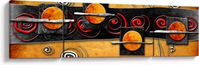 Abstrakcyjny obraz - Planety (170x50 cm)