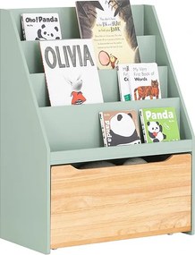 Półka na książki dziecięca z pojemnikiem KMB95-GR