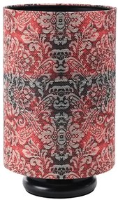 Czarno-czerwona lampka nocna tuba - 7X S377 S7-K98
