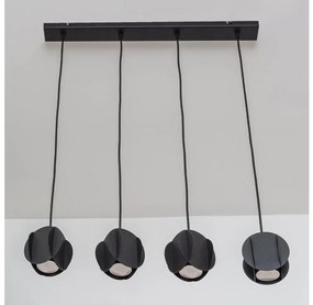Lampa wisząca na linkach GAMBIT 4xGU10/10W/230V czarna