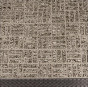 Wycieraczka 45x75 cm oliwkowa materiałowa z gumowym spodem i krawędziami