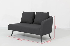 Doppler MELIA LIKA-TEX® ogrodowy zestaw wypoczynkowy antracyt