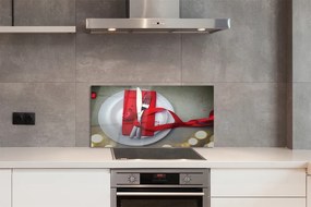 Panel szklany do Kuchni Kolacja przy Świecach w Kształcie Serca