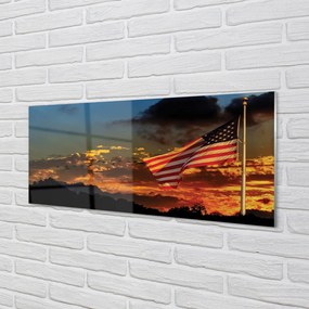 Panel szklany do Kuchni Amerykański Sztandar