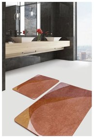 Brązowe aksamitne dywaniki łazienkowe zestaw 2 szt. 60x100 cm – Mila Home