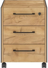 Antracytowo-naturalna szafka w dekorze dębu 42x54x49 cm Podium – Germania