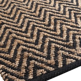 Czarno-naturalny dywan 120x170 cm Zigzag – douceur d'intérieur