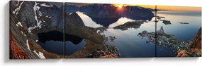 Obraz - Krajobraz górski, Norwegia (170x50 cm)