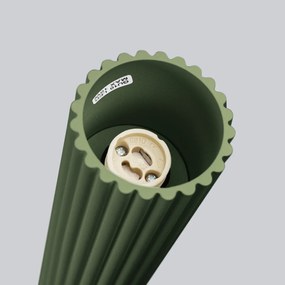 Plafon KARBON 60 zielony oliwkowy ryflowany SOLLUX  LIGHTING