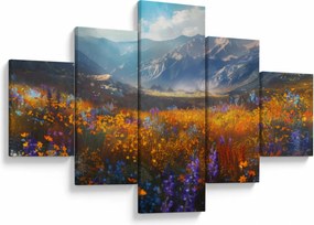 Obraz - Malowany górski krajobraz II. (125x70 cm)