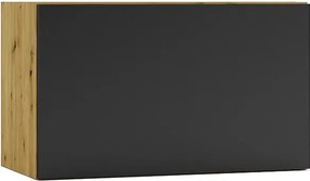 Szafka pod okap 60 cm dąb artisan + czarny R9-Z91