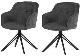 Zestaw krzeseł obiadowych z mechanizmem powrotnymHC-533 GREY2, 2 szt.