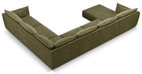 Zielony narożnik (prawostronny) Vanda – Mazzini Sofas