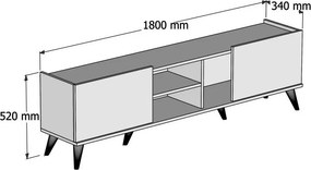 Szafka pod telewizor Elegante Walnut