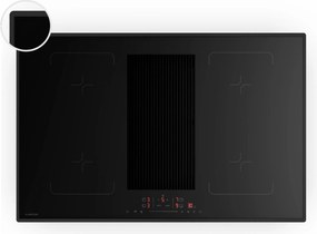 Klarstein Velaire Flex 80cm 4 Strefy Gotowania Płyta Indukcyjna z Okapem Czarny