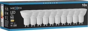 Mexen Nova 10x żarówka LED GU10, 9W, Ciepła - 3000K, 945 lm - L108-GU10-0930-01x10