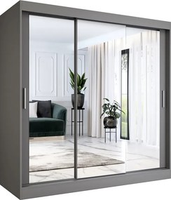 Szafa przesuwna z lustrem antracyt 200 cm N2-F21