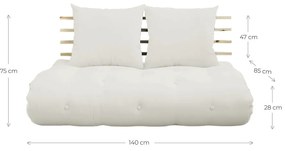 Sofa rozkładana z brązowym obiciem Karup Design Shin Sano Natural/Mocca