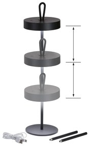 Czarna lampa stołowa LED (wysokość 47 cm) Dord – Fischer &amp; Honsel