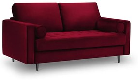 Czerwona aksamitna sofa Milo Casa Santo, 174 cm