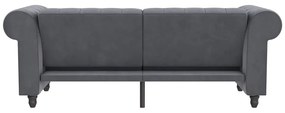 Ciemnoszara aksamitna rozkładana sofa 236 cm Felix – Støraa