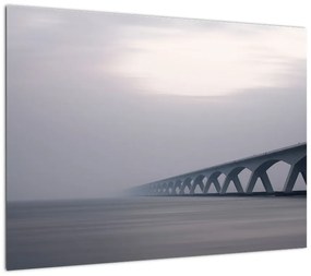 Obraz mostu we mgle (70x50 cm)