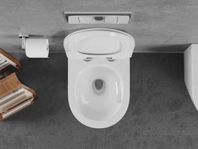 Mexen Lena miska wc Rimless Tornado z deską wolnoopadającą slim, duroplast, biała połysk - 30224000T