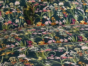 PrzytulneMieszkanie.pl PrzytulneMieszkanie.pl Bawełniana pościel MYSTIC GARDEN ciemnozielona Rozmiar pościeli: 70 x 90 cm | 140 x 220 cm