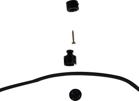 Lampa wisząca czarna z czerwonym kloszem i złotym wnętrzem 35 cm 3-źródła światła - Cava