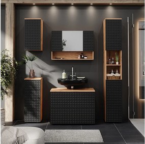 Zestaw mebli łazienkowych kropkowany antracyt 80x41x58.6 irma