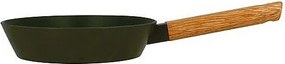Patelnia Ector 20cm Kaki z Aluminium z Uchwytem Drewnianym - Powłoka Ceramiczna Antyprzywierająca