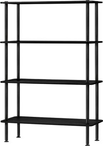 Czarny regał w dekorze dębu 80x127x35 cm Teidi – noo.ma