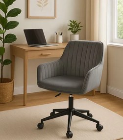 Fotel welurowy obrotowy beżowy G9-P98