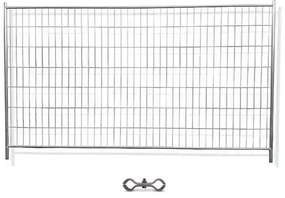 Metalowe ogrodzenie mobilne, 2400 x 2100 mm