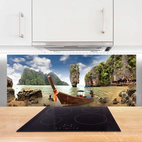 Panel nad blat kuchenny Łódka Przy Skalistym Brzegu