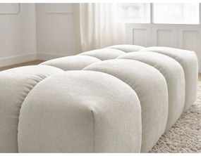 Biały podnóżek z materiału bouclé Everest – Bobochic Paris