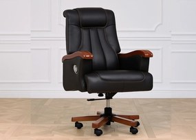 Stylowy skórzany fotel gabinetowy Prestige. Klasyczny fotel do biura. Ekskluzywny design i wysoka jakość. Meble gabinetowe do kancelarii.