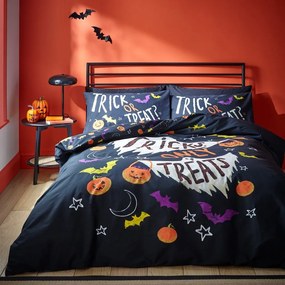 Czarna pościel dwuosobowa 200x200 cm Halloween Trick or Treat – Catherine Lansfield