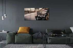 Zdjęcie na płótnie Ławka z Widokiem na Most