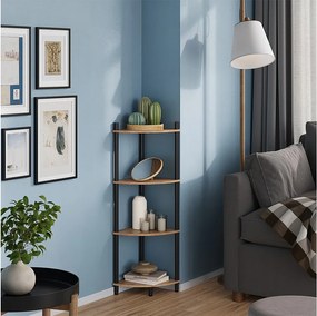 Półka narożna złoty dąb power/antracyt 29x29x102.5 bivio