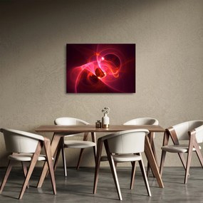 Obraz na szkle - nowoczesny obraz różowej abstrakcji (70x50 cm)